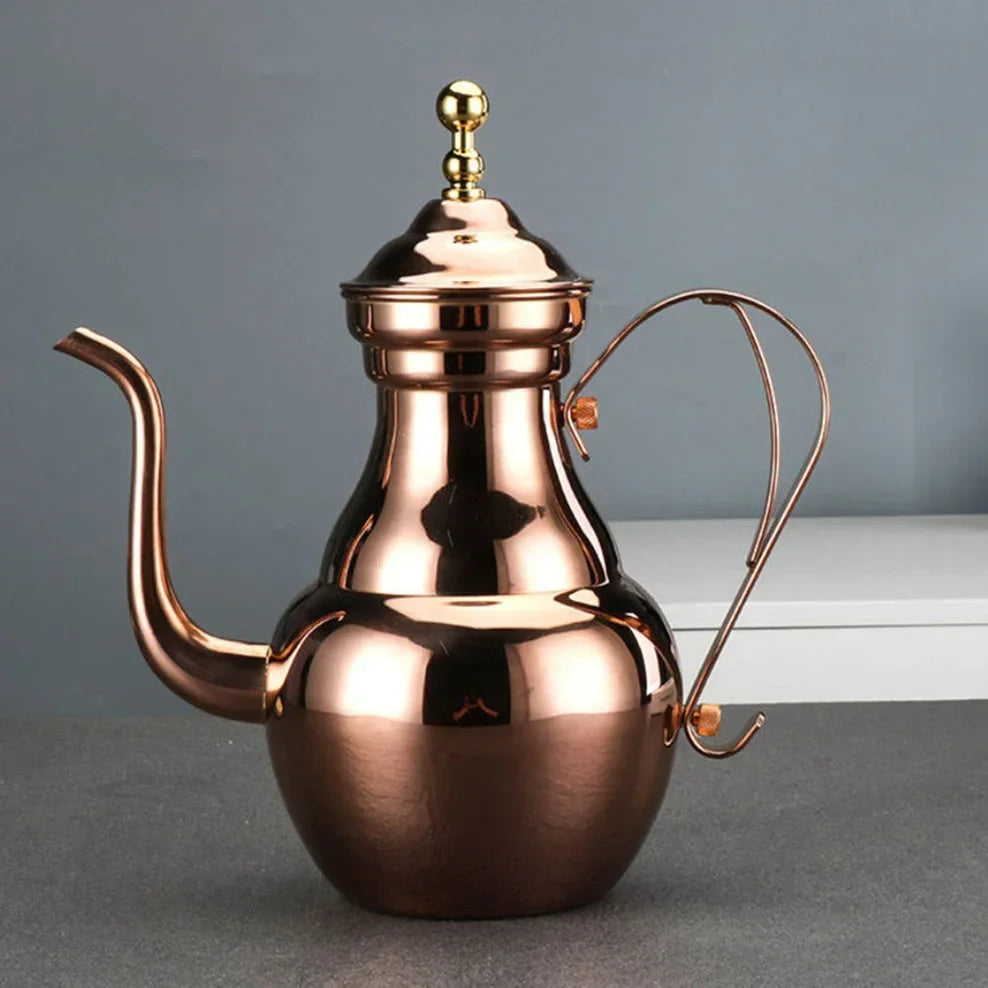 1.5L Stainless Steel Teapot Restaurant Retro Royal Teapot With Tea Strainer Long Spout Pot For Tea Brewing In Mug Tea Infuser