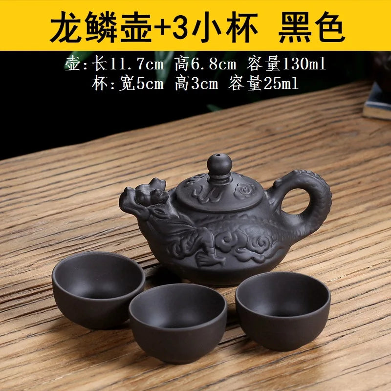 130cc Authentic yixing teapot dragon tea pot capacity purple clay tea set kettle kung fu teapot