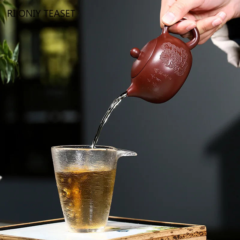 150ml Yixing Purple Clay Xishi Teapot Famous Handmade Tea Pot Authentic Zisha Tea Set Kettle Chinese Tea Ceremony Gifts