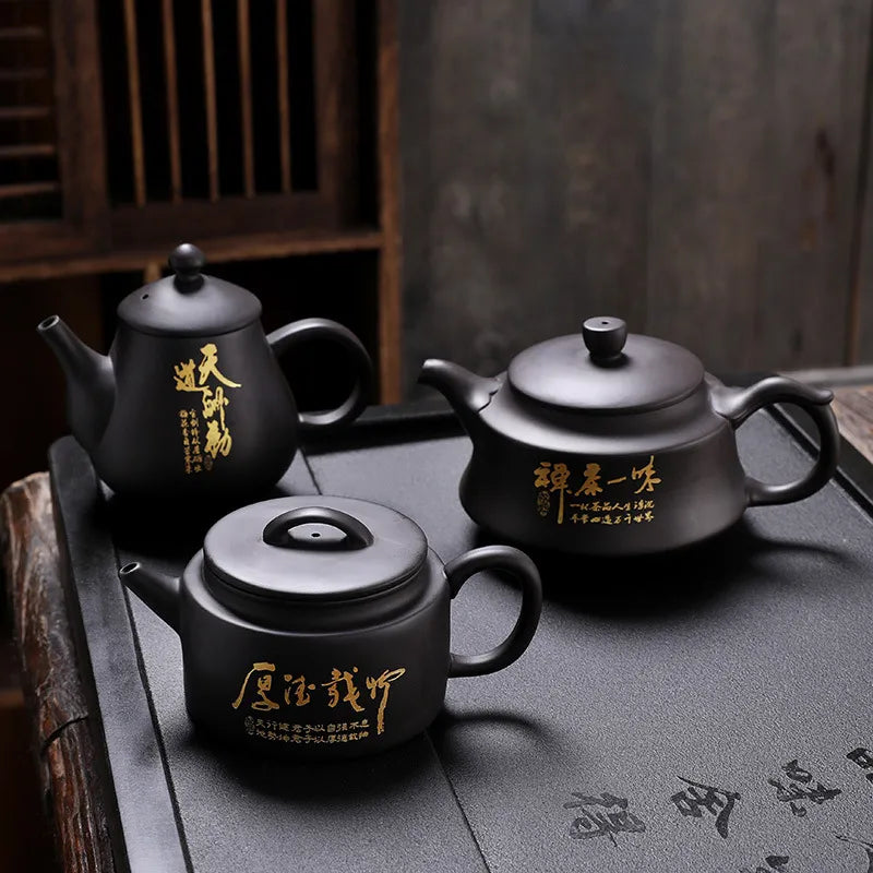 200cc Authentic Yixing Purple Clay Teapot Raw Ore Zhu Mud Filter Tea Infuser Handmade Beauty Tea Pot Chinese Zisha Teaware