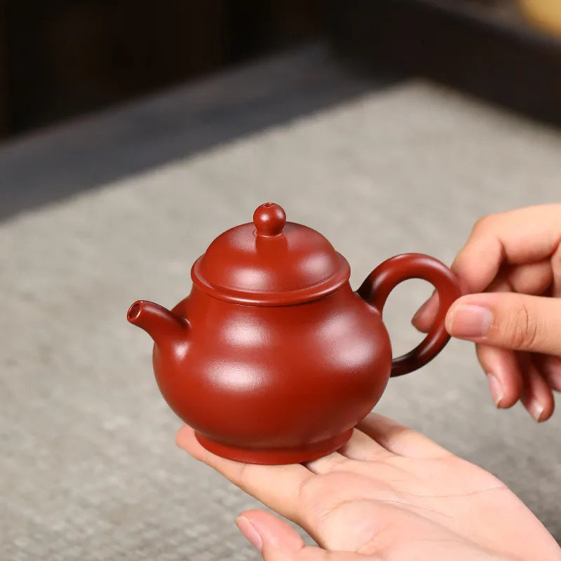 160ml Chinese Yixing Purple Clay Teapots Famous Artists Handmade Tea Pot Raw Ore Dahongpao Mud Kettle Zisha Tea Set Teaware
