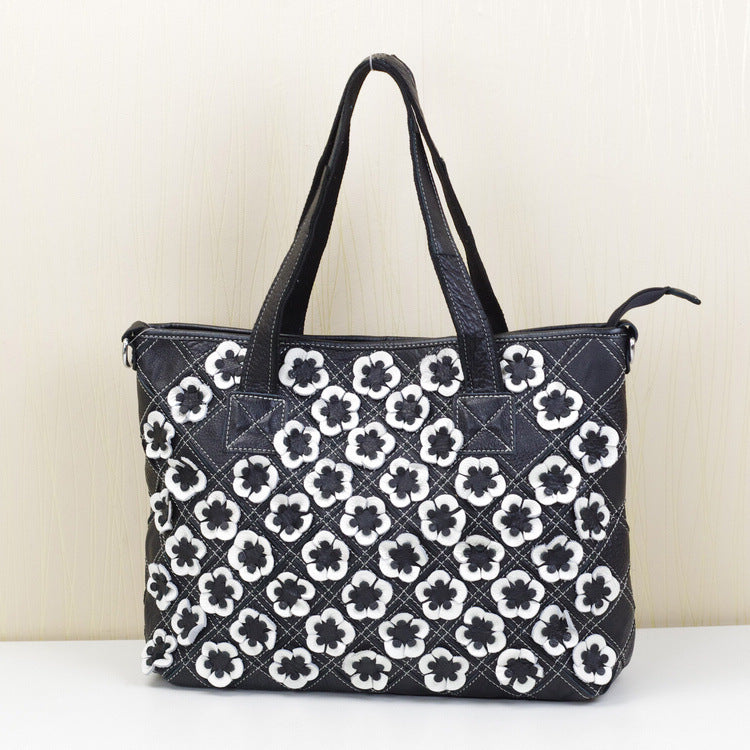 Genuine Top Layer Cowhide Ethnic Color Block Patchwork Tote Bag for Women, New Arrival Fashionable Shoulder Handbag, Trendy Bohemian Purse for Ladies
