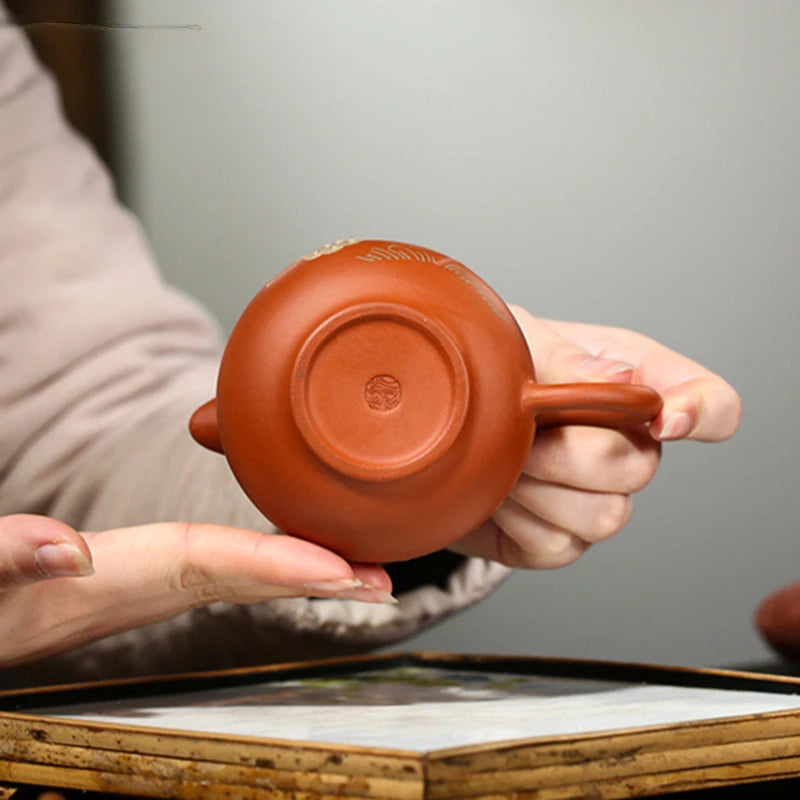 170ml Yixing Purple Clay Tea Cup Handmade Mud Painted Fair Cup Home Tea Infuser Teacup Tradition Zhu Mud Tea Set Accessories