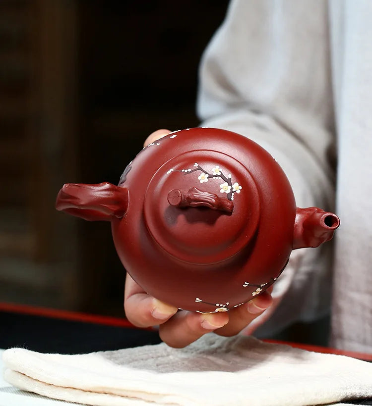220cc Yixing Handmade Yixing clay teapot Original Mine Purple Blood Sand Tea Kung Fu Tea Set Chinese Tea Pot