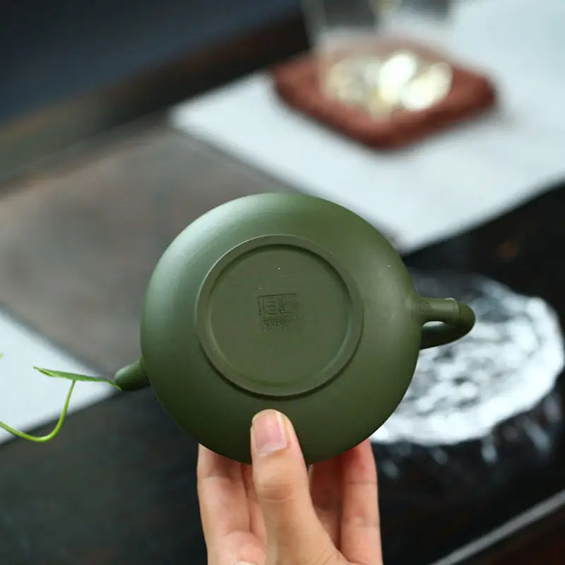 230CC Real Handmade Boutique Green Kettle Yixing Purple Clay Teapot Puer Tea Set Kung Fu Zisha Teaware Tea Pot