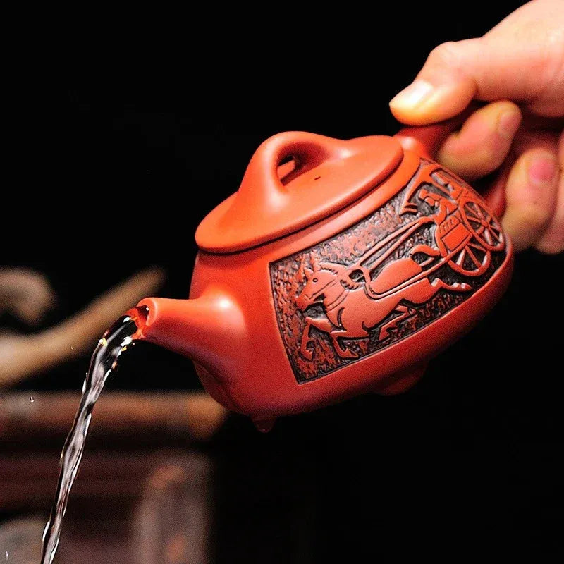 330ml Purple Clay Kung Fu Teapot Yixing Kettle Clay Pot for Tea Teapots Puer Tea Pot and Cup Set Samovar Coffeeware Teaware Pots
