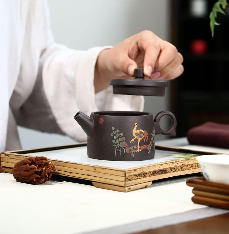 Tea Pot Teapot Tea Pots 7.7oz/0.23L Teapot Black Clay Teapot Purple Clay Teapot Zisha Pot Home Tea Kettle Tea Pots For Loose Tea