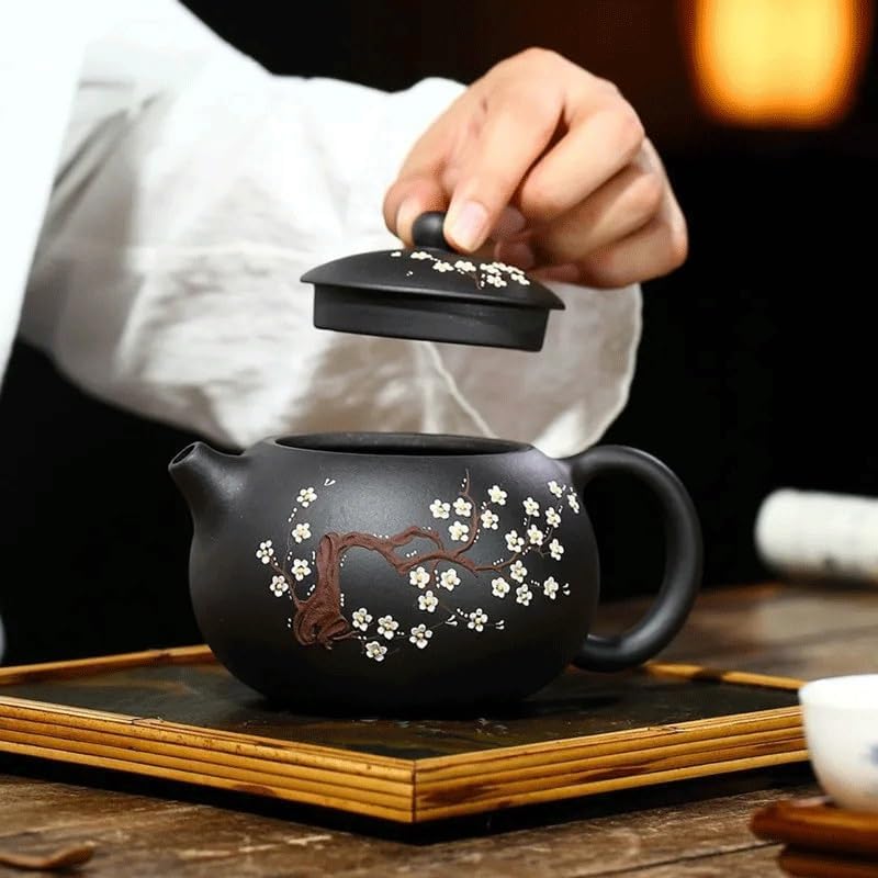Sweden 400ml Purple Clay Teapot Mud Xishi Tea Pot Zisha High Capacity Plum Bossom Tea Kettle Home Tea Set