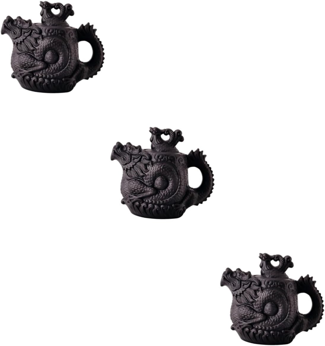 Ciieeo Dragon Phoenix Purple Clay Teapot Cast Iron Teapot Frog Teapot Traditional Dragon Teapot Ceramic Zisha Teapot Chinese Teapot Tea Pot for Loose Tea Travel Chinese Style Open The Pot