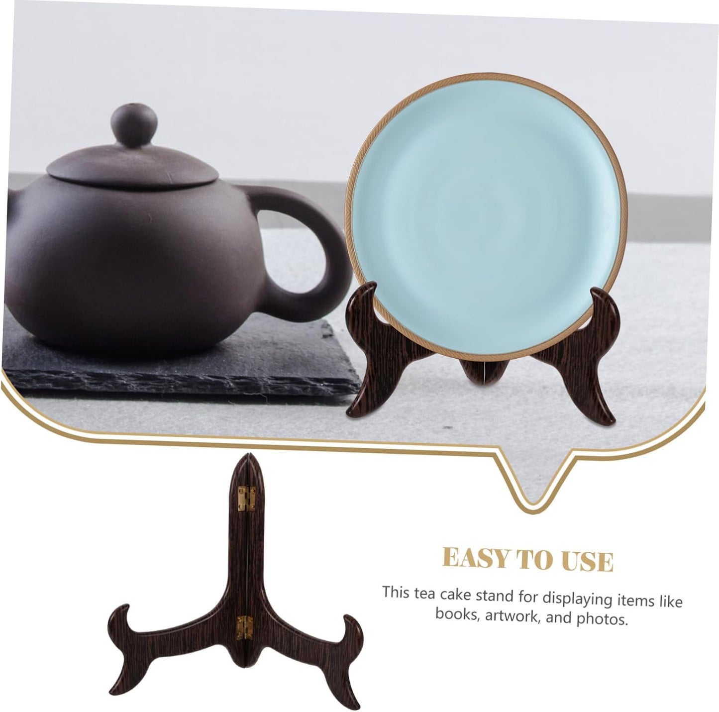 LIFKICH Ornament Rack Puer Tea Cake Holder Display Holder Fish Bowl Stand Puer Tea Cake Shelf Pu Erh Tea Organizer Tea Cake Tray Puer Tea Cake Bracket Tray Frame Resin Tea Rack Seven Cakes