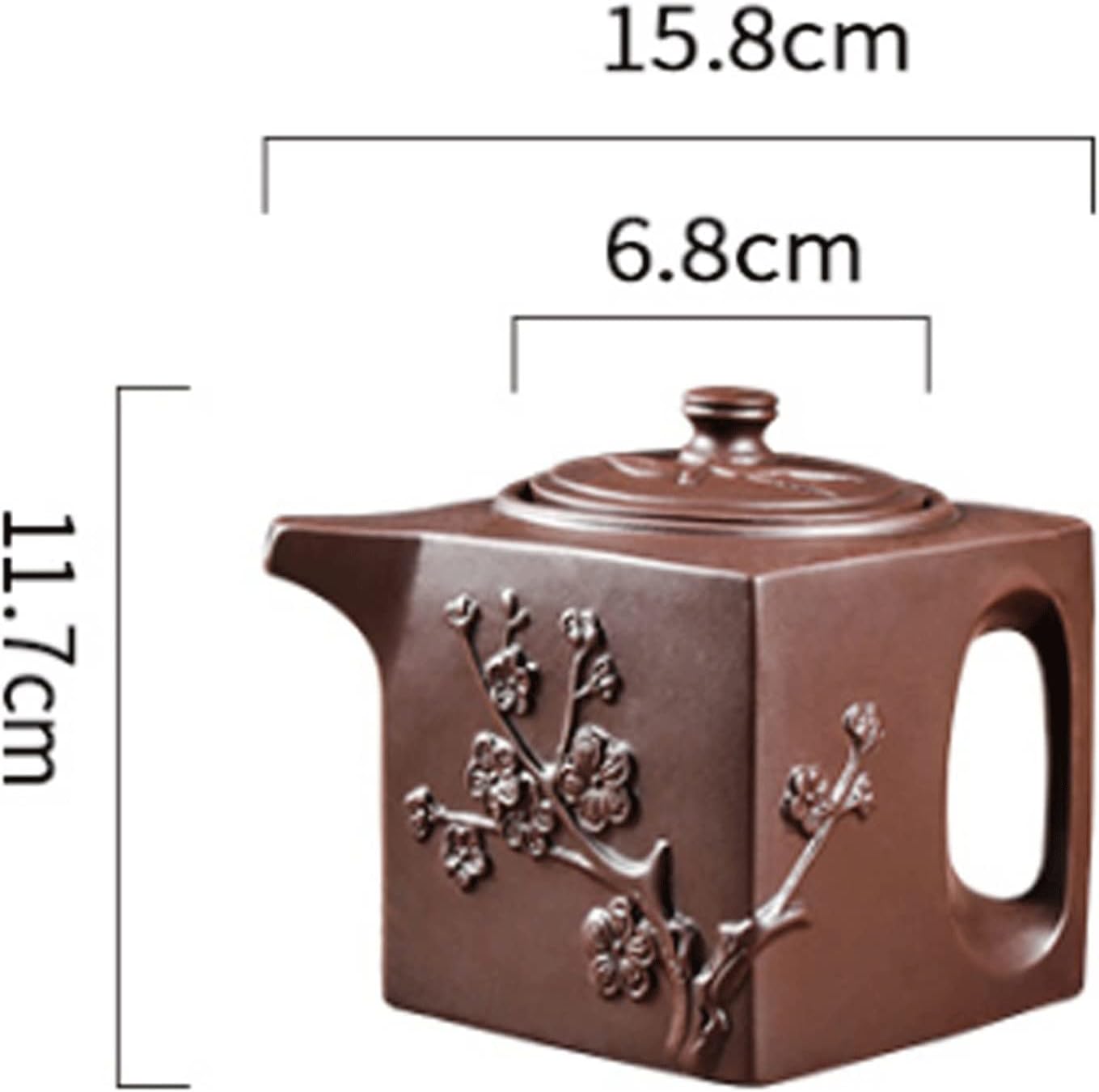 Kettle Teapot Zisha Pot Stainless Steel Filter Teapot Large-capacity Square Plum Bamboo Pot Kung Fu Tea Set Tea Bowl Cup Set