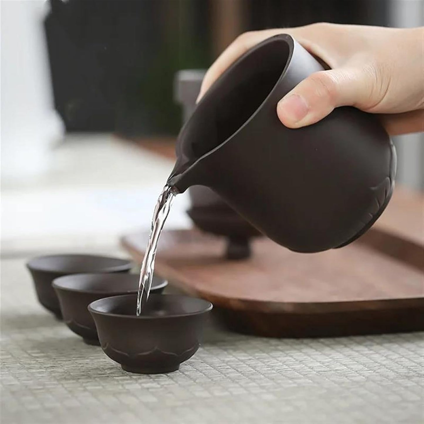 Afternoon Tea Set Travel Tea Set Ceramics Teaware Sets One Pot Four Cups Tea Utensils Outdoor Teapot Teacup Kung Fu Tea Set Tea Making Utensils Tea Set for Adults