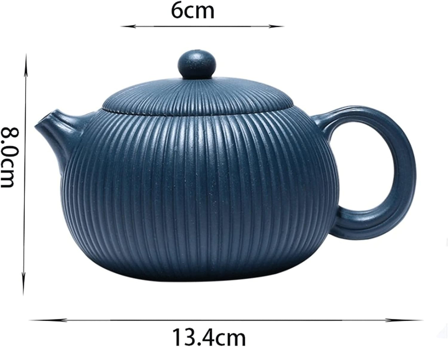FLaig Teapot with Infuser Zisha Teapot Original Ore Azure Mud Large Rib Pattern Xishi Teapot Teapots