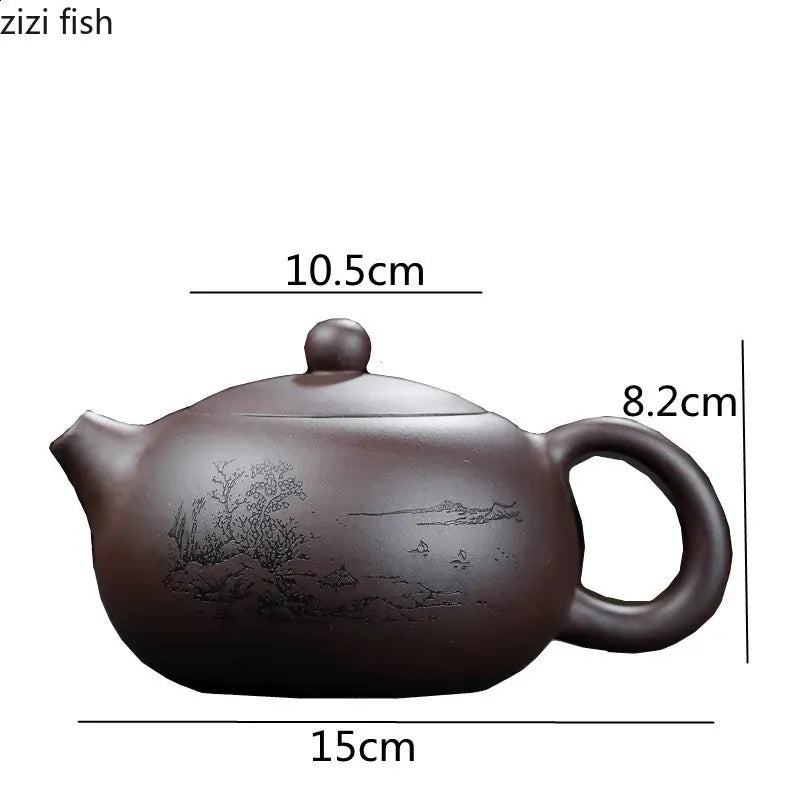 Yixing Purple Clay Teapot 420ml Teapot Tea Kettle Tea Maker Coffee Table Tea Making Tool Teaware Handmade Teapots Tea Pot Gift 240726