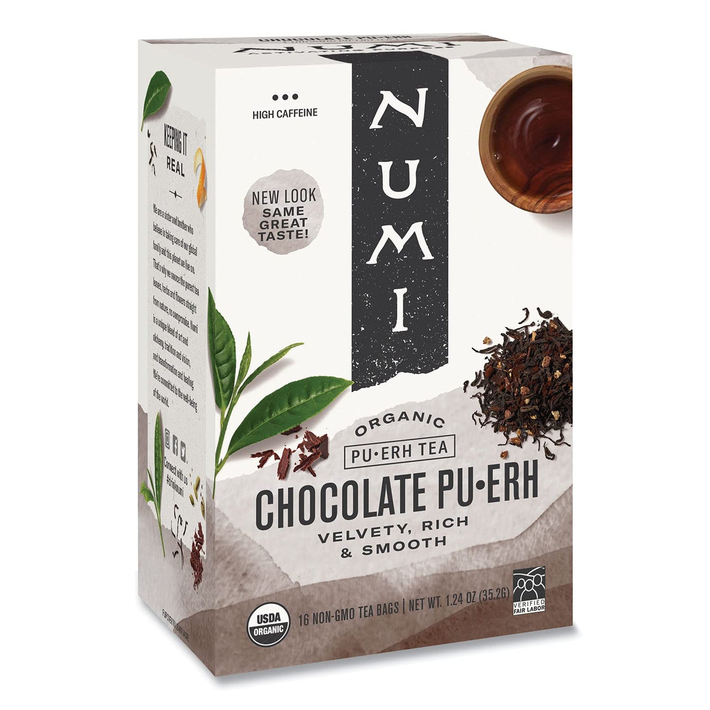 Numi Tea Chocolate Puerh Tea (6x16 Bag)
