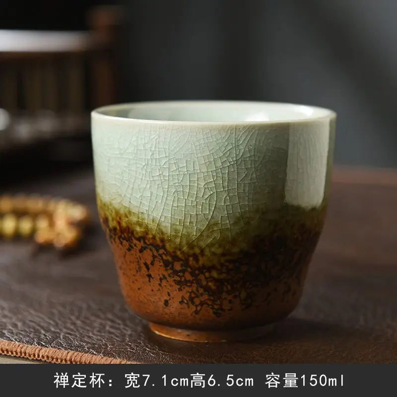 Ceramic Crackle Glaze Teacups, Teaware Cup, Tea Cups, Chinese Tea Set, I162