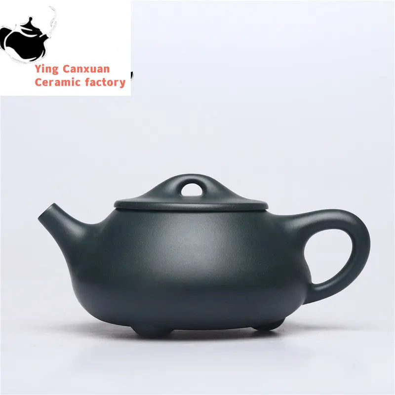 Chinese teapot Yixing purple clay teapot ore azure mudstone scoop pot Kungfu tea set teapot capacity 280ml