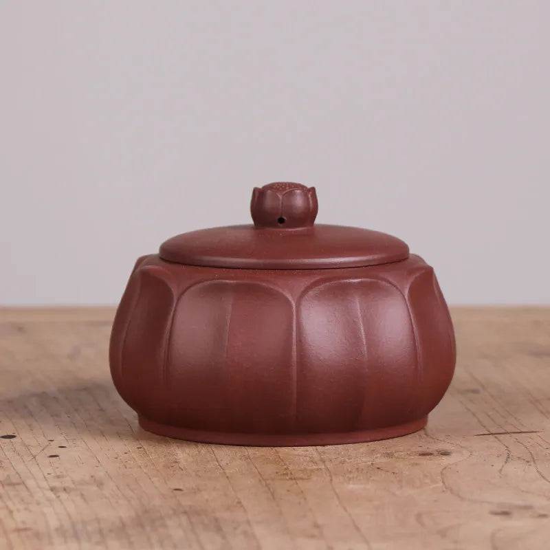 Deyuanchang Yixing Purple Sand Tea Set Handmade Purple Sand Lotus Tea Pot Kung Fu Tea Ceremony Supplies Tea container