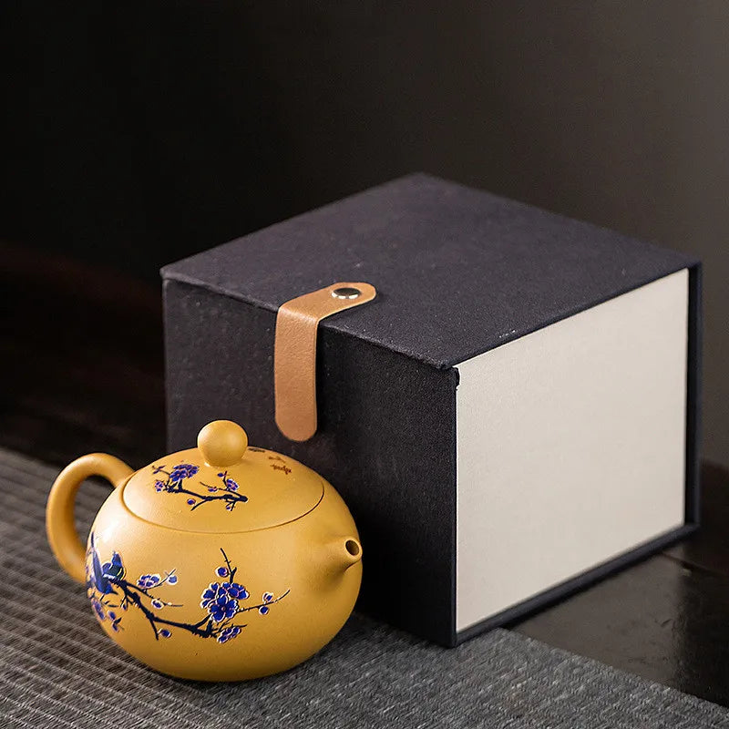 Hand-made Flower Color-changing Small Teapot Zisha Tea Kettle Kung Fu Tea Pot For Tea Lovers Gift