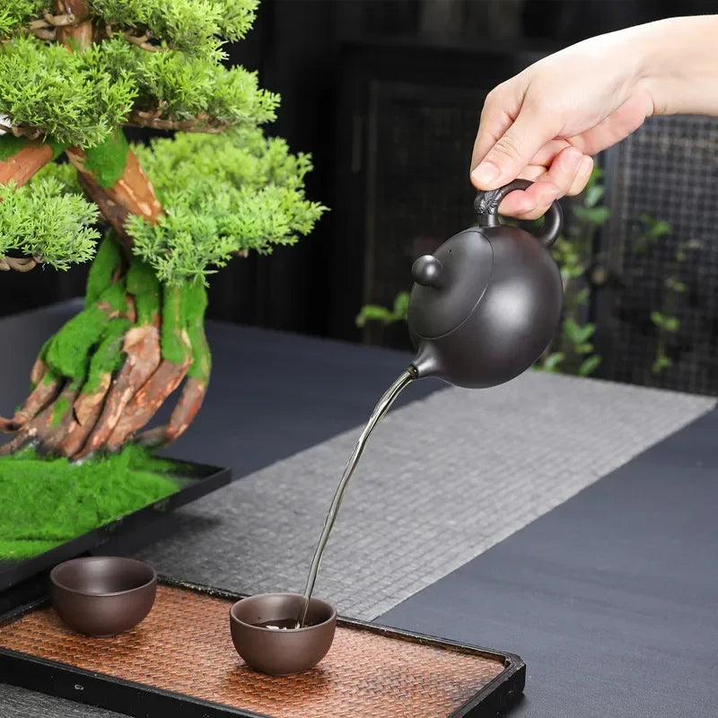 Handmade Xishi Teapot with Original Ore Purple Clay Tea Kettle Authentic Tea Brewing Kung Fu Tea Pots Home Teaware Sets