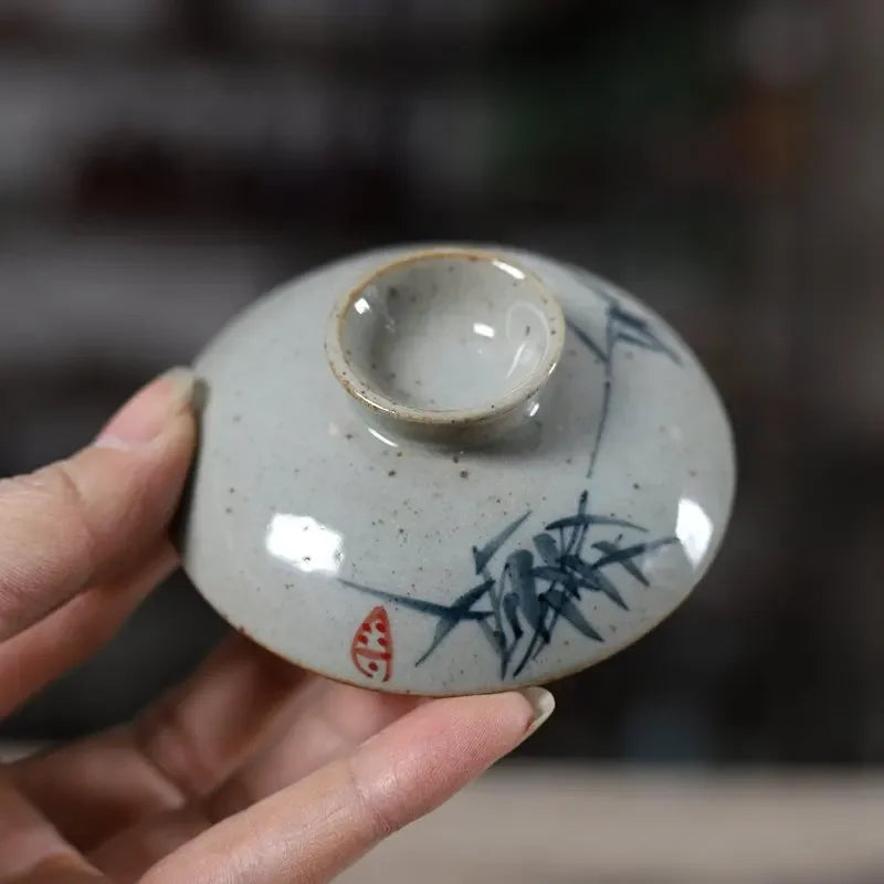 Handpainted Chinese Sancai Gaiwan Pottery Tea Cup Bowl Kung Fu Teacups Home Decor Ceramic Teaware Tea Tureen Set