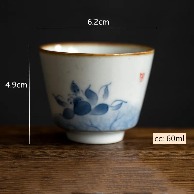 Japanese-style Handmade Ceramic Teacup Boutiques Master Tea Cup Household Tea Set Accessories Antique Porcelain Tea Bowl