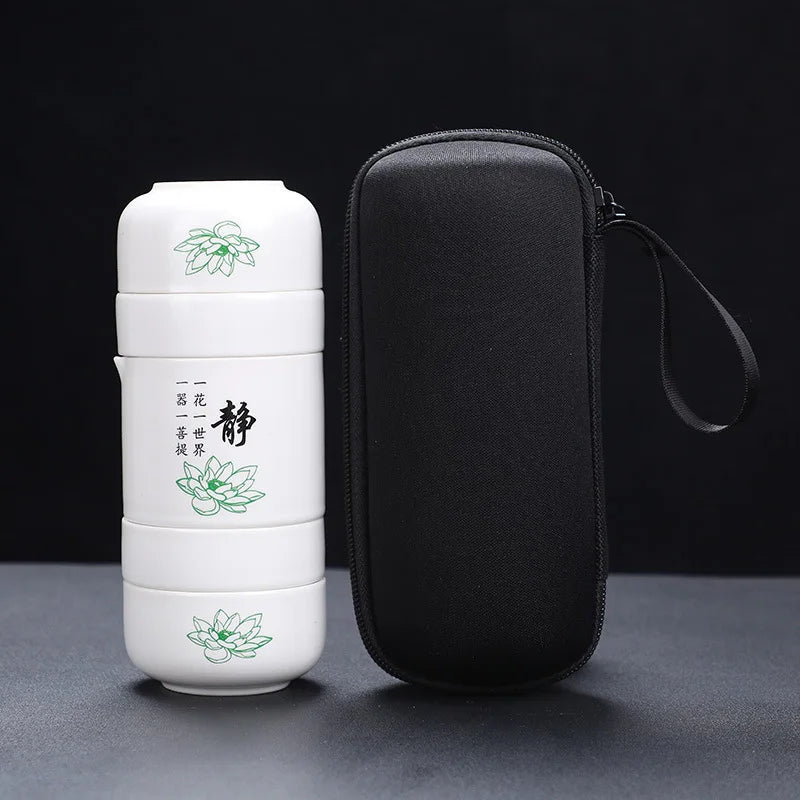 Japanese style simple teapot tea cup separation tea cup home office travel portable filter ceramic tea cups