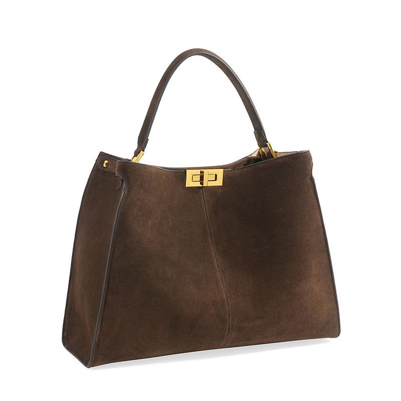 Genuine Top Layer Matte Cowhide Tote Bag for Women, New Brown Large Shoulder Underarm Commute Handbag, Stylish Kitten Purse for Ladies