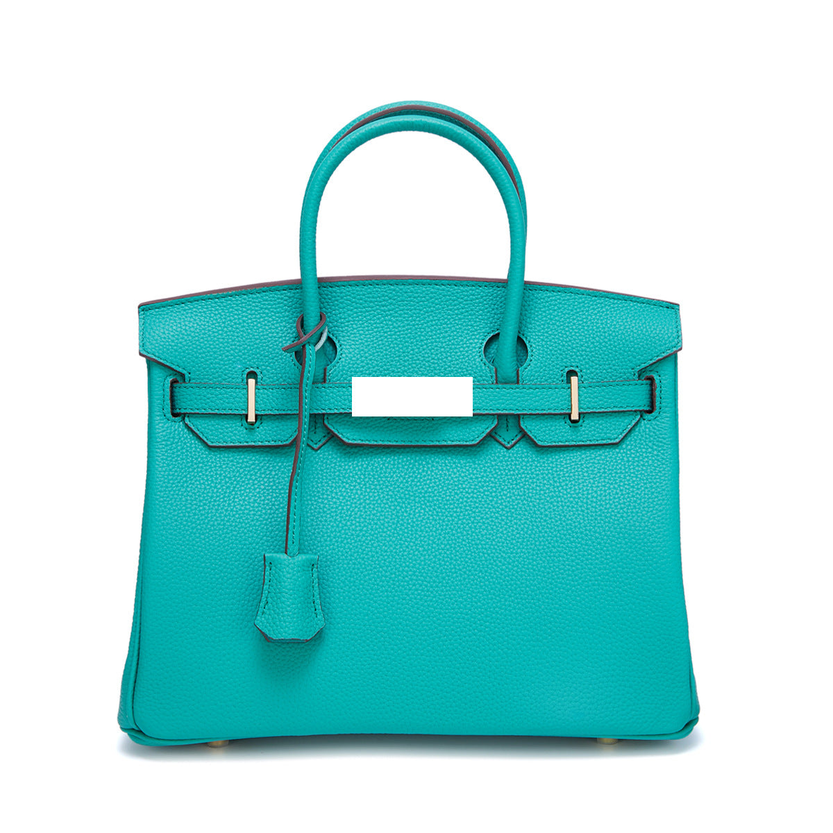 Women's Togo Leather Handbag Large Capacity Top Handle Bag with Gold Hardware, Premium Quality Birkin Style Shoulder Purse