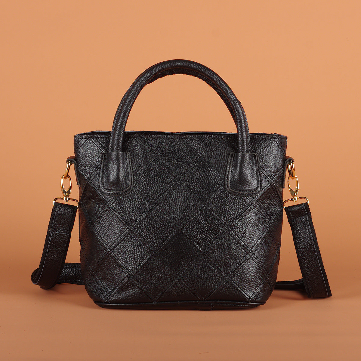 Genuine Leather Colorful Plaid Patchwork Handbag for Women, Ethnic Casual Shoulder Crossbody Top Handle Purse, Color Block Designer Bag for Ladies