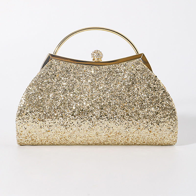Rhinestone Crown Evening Clutch for Women, New Sparkly Formal Gown Chain Purse, Elegant Wedding Party Handbag for Ladies