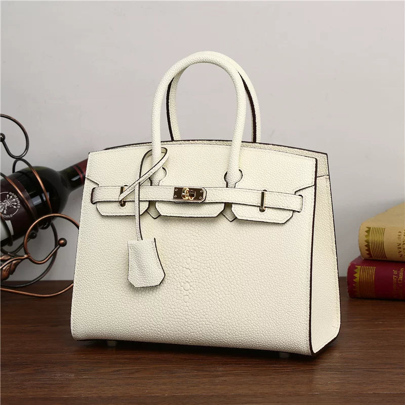 New Arrival Starlight Rhinestone Genuine Leather Birkin-Inspired Small Bag for Women, Pearl-Effect Crossbody Shoulder Handbag Perfect for Banquets & Special Occasions