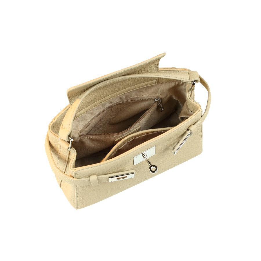 Soft Pebble Grain Leather Kelly Bag for Women Commuter Shoulder Crossbody Handbag, Premium Elegant Purse with Timeless Style