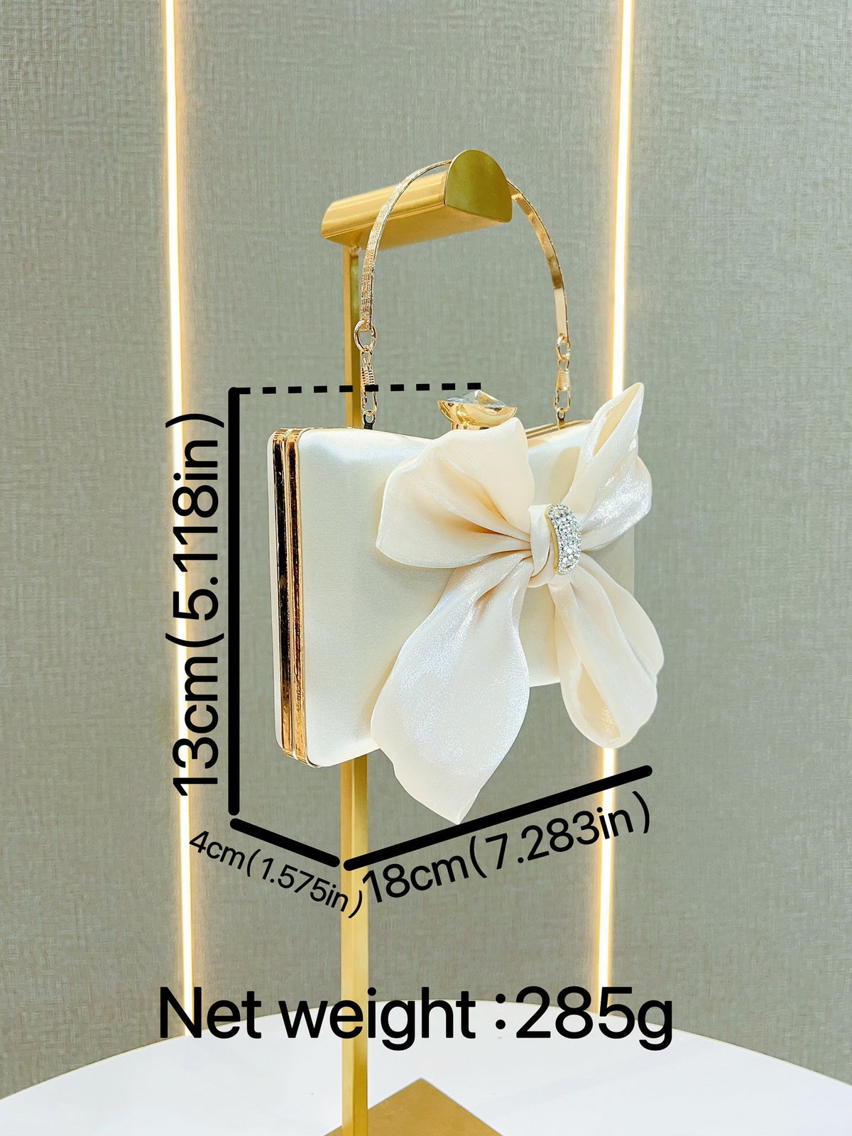 Women's Vintage Bow Exquisite Evening Bag, Fairy-Style Top-Handle Crossbody Shoulder Purse for Banquet & Party