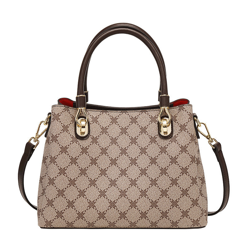 Women's Fall/Winter Casual Tote Bag, New Classic Light Luxury Handbag with Large Capacity, Stylish Everyday Shoulder Purse for Middle-Aged Moms, Work & Travel