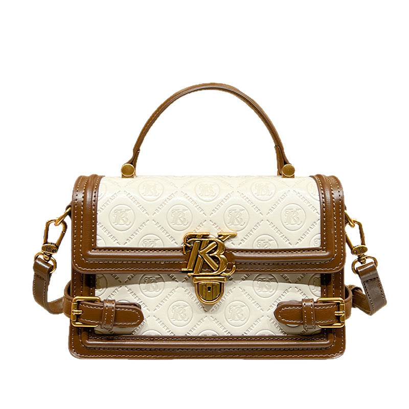 Genuine Leather Small Square Bag for Women, New Trendy Versatile Shoulder Crossbody Top Handle Purse, Fashionable Summer Handbag for Ladies