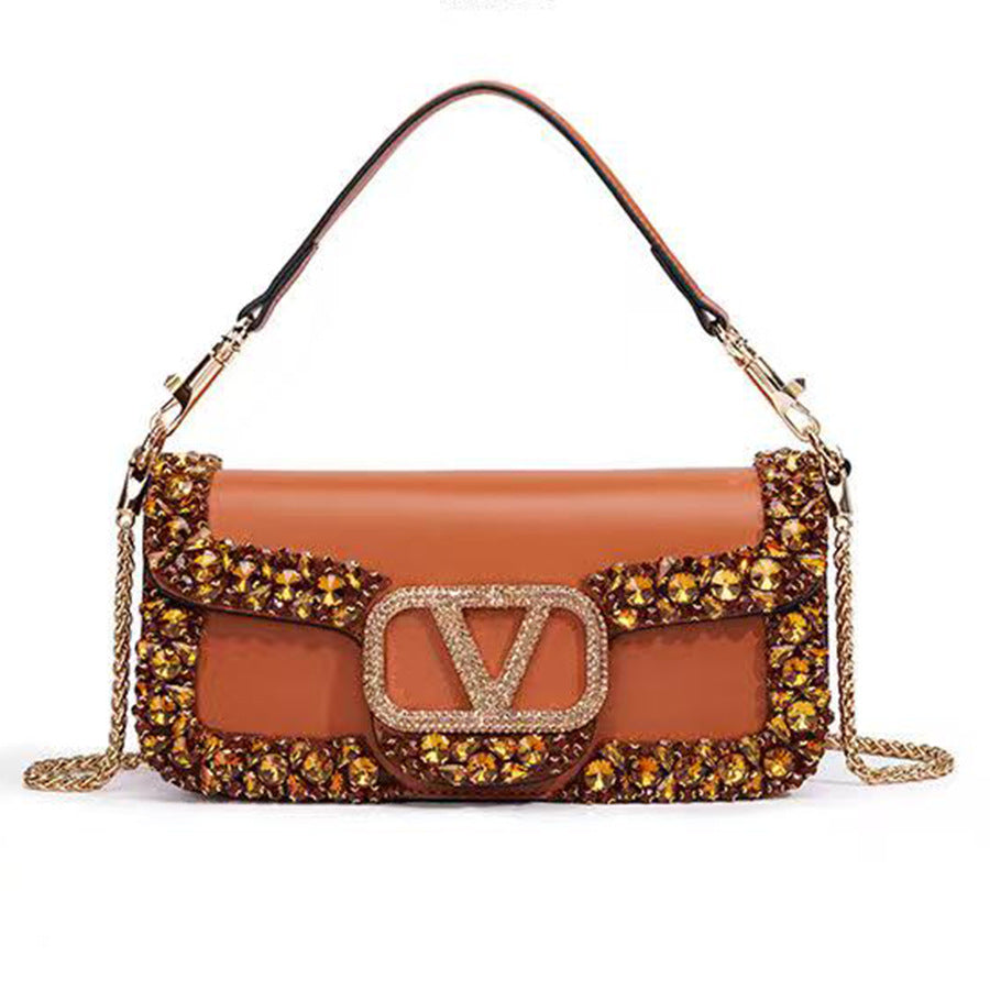 Chain Mini Square Bag for Women Spring Summer Evening Shoulder Crossbody Handbag, Viral Bestseller Purse with High-Fashion Design