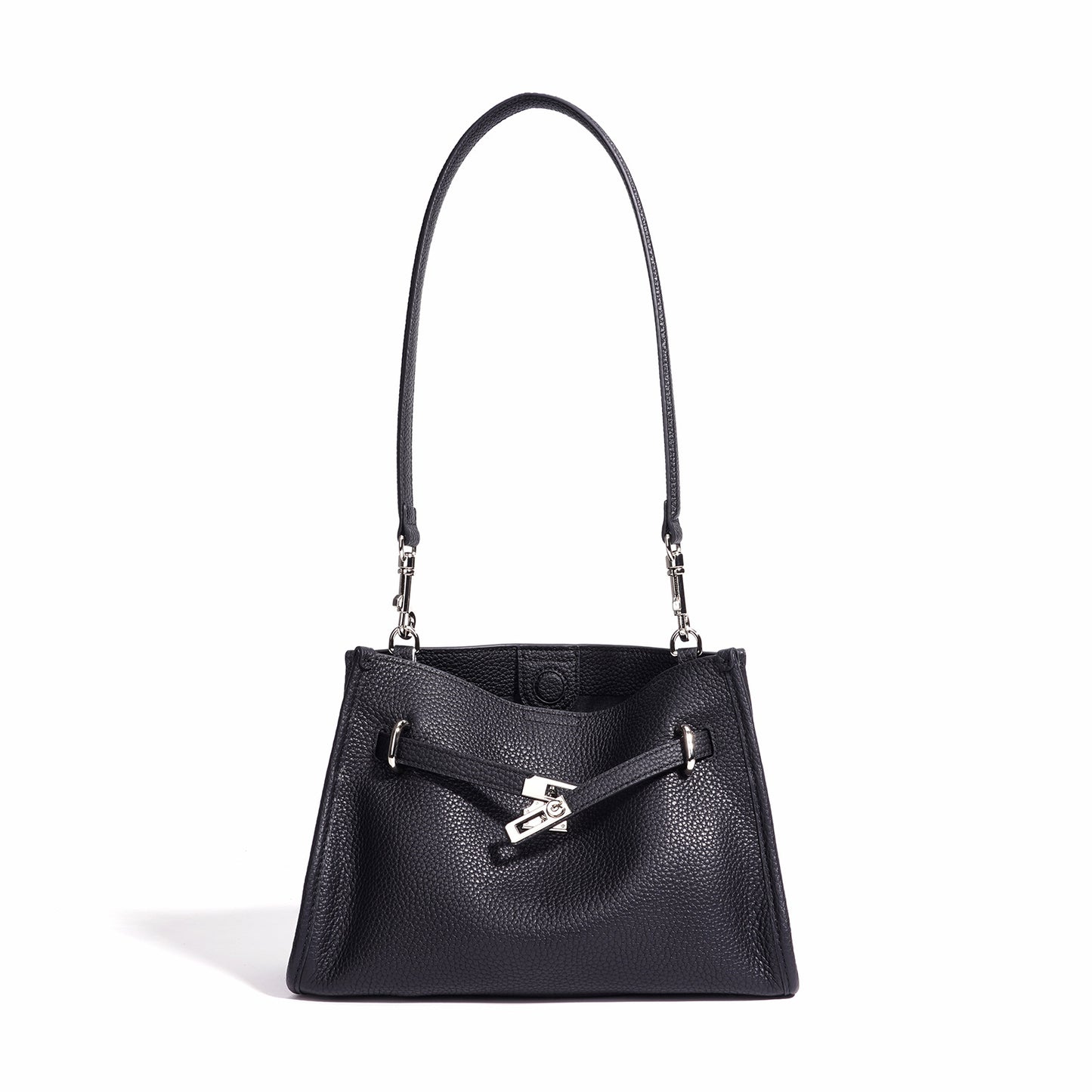 Genuine Pebbled Leather Bucket Bag for Women, New Fashionable Versatile Shoulder Crossbody Top Handle Purse, Niche Designer Premium Handbag for Ladies