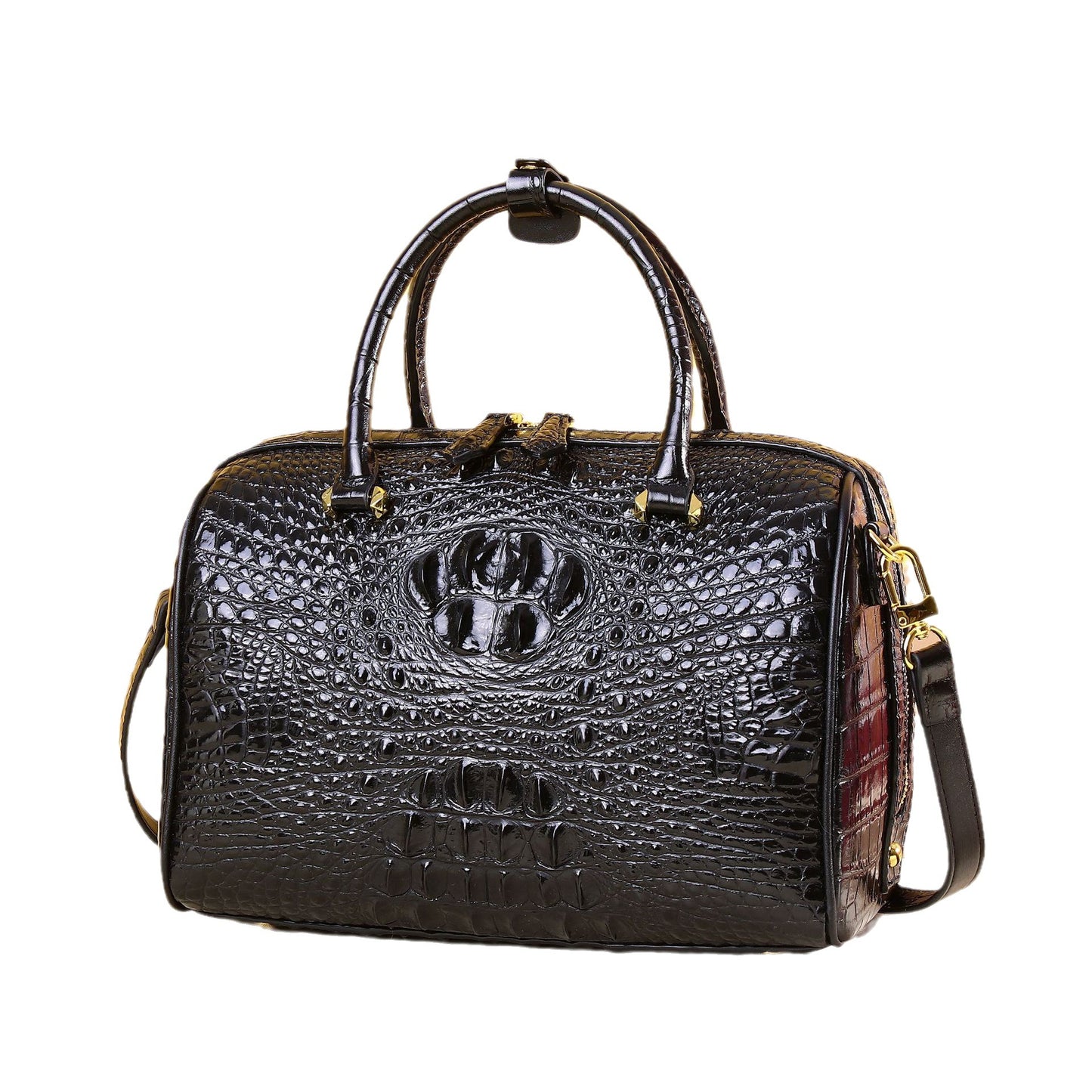 New Arrival Croc-Effect High-End Pillow Bag for Women, A Classic Top-Handle Crossbody Shoulder Handbag with Fashionable Design