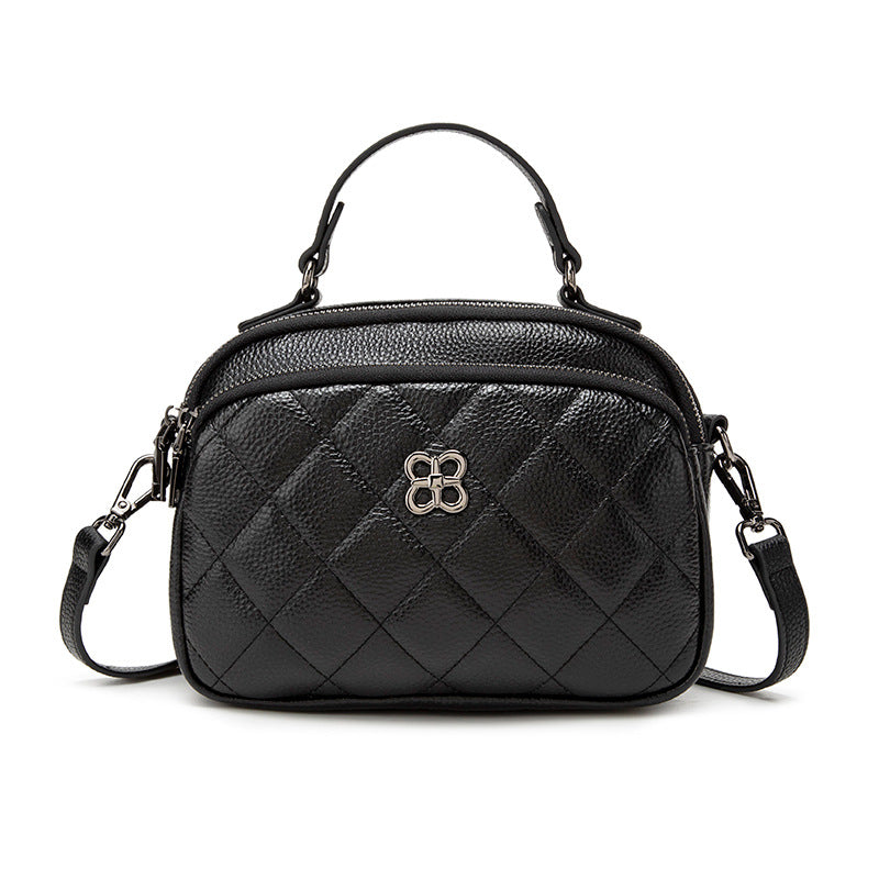 Premium Genuine Leather Camera Cross-Body Bag for Women | New High-End Small Square Handbag with Fashionable Versatile Appeal | Spring/Summer Lightweight Purse for Everyday Chic & Travel | Trendy Must-Have Accessory for Effortless Style