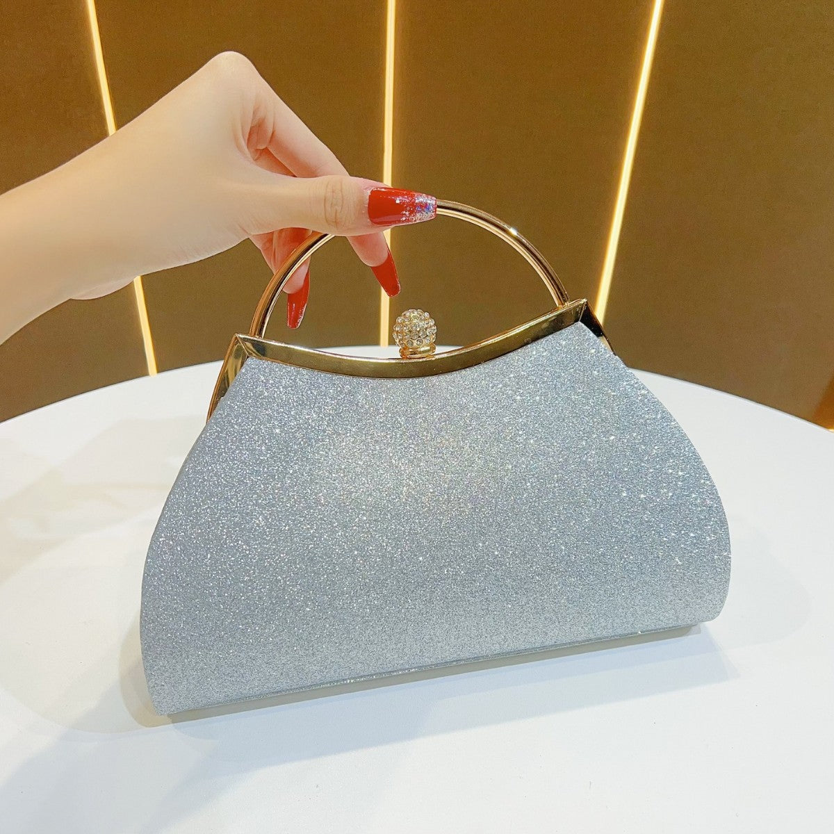 Dazzling Sequin Party Clutch for Women, A Glamorous KTV Top-Handle Crossbody Shoulder Bag with Sparkly Embellished Design, Perfect for Bridal Events Banquets Night Out Parties & Special Occasions