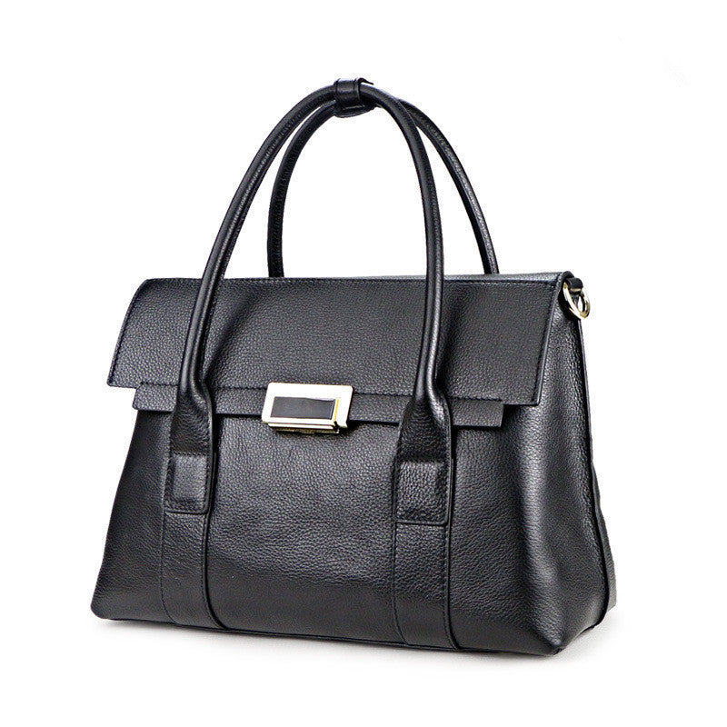 New Arrival Solid Color Genuine Leather Birkin-Inspired Tote Bag for Women, Business Commuter Top-Handle Handbag with Exquisite Stitching Detail, Premium Everyday Purse
