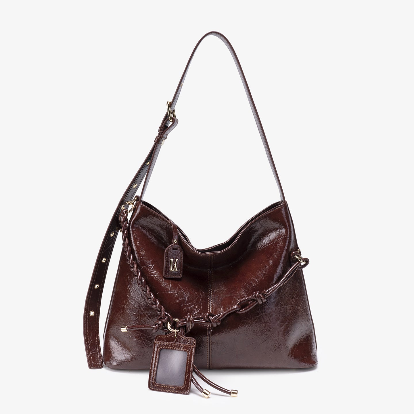 Genuine Leather Vintage Large Capacity Tote Bag for Women, Fashionable Versatile Commute Shoulder Underarm Top Handle Purse, Minimalist Casual Everyday Handbag for Ladies