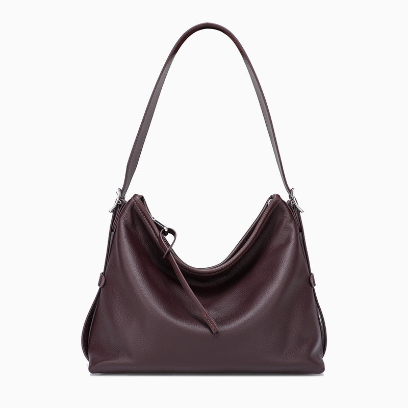 Slouchy Underarm Tote Bag for Women Large Capacity Genuine Leather Shoulder Handbag, Bestselling Trendy Purse with Relaxed Effortless Style