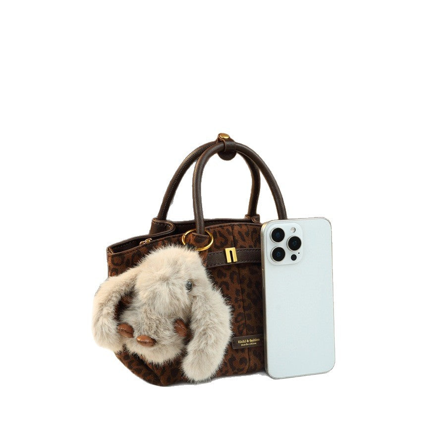 Vintage Dumpling Bag for Women Fall Winter Shoulder Crossbody Handbag, Elegant Versatile Purse with Cozy Plush Charm