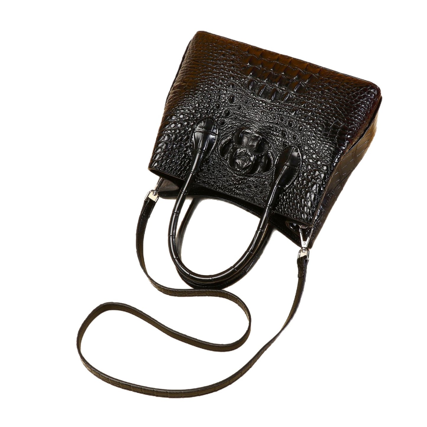 New Arrival Classic 25cm Croc-Effect Garden Tote Bag for Women, A High-End Top-Handle Shoulder Crossbody Handbag with Fashionable Design