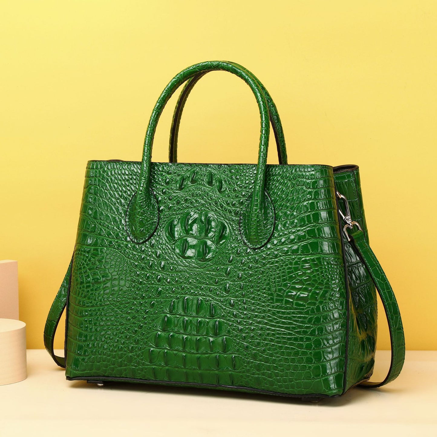 New Arrival Croc-Effect Bone-Pattern Garden Tote Bag for Women, A Shoulder Crossbody Top-Handle Handbag with Trendy Design