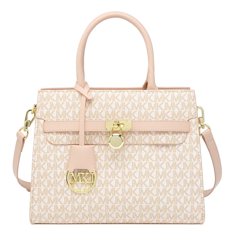 Premium Genuine Leather Birkin-Style Tote for Women | Hermès-Inspired Handbag with Trendy Letter Print from New Spring/Summer Collection | Euro-American Chic Top-Handle Shoulder Cross-Body Purse | Sophisticated Everyday Carryall with Statement Design