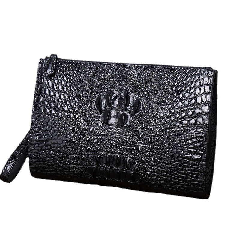 New Arrival Croc-Effect Large Business Clutch Bag, A Multi-Functional Envelope Wallet with Large Capacity, Perfect Commuter Document Organizer