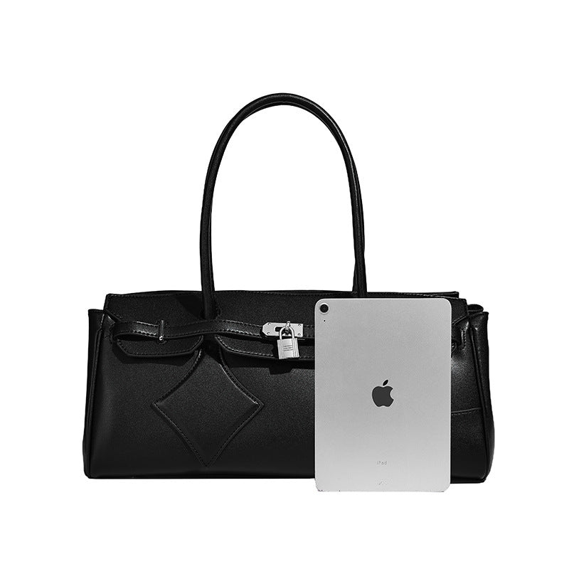Chic Minimalist Fall/Winter Tote Bag for Women, Classic Office Briefcase Handbag with Birkin & Kelly-Inspired Silhouette, Versatile Commuter Top-Handle Purse for Work & Everyday